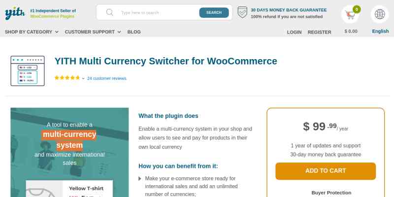 YITH Multi Currency Switcher for WooCommerce