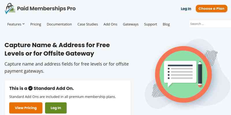 Paid Memberships Pro – Address For Free Levels Add On