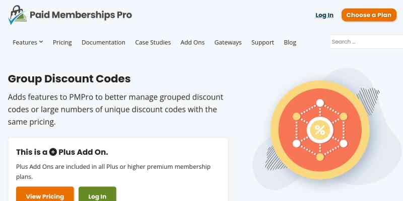Paid Memberships Pro – Group Discount Codes Add On