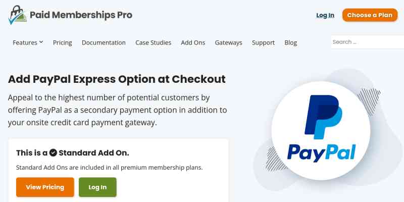 Paid Memberships Pro – Add PayPal Express Add On