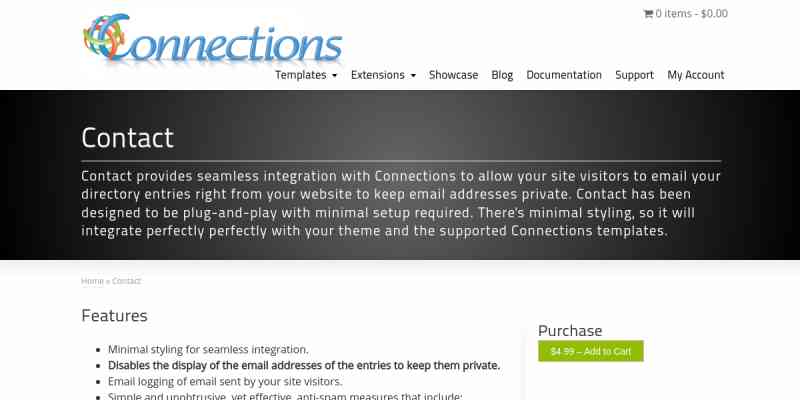 Connections Business Directory Extension – Contact