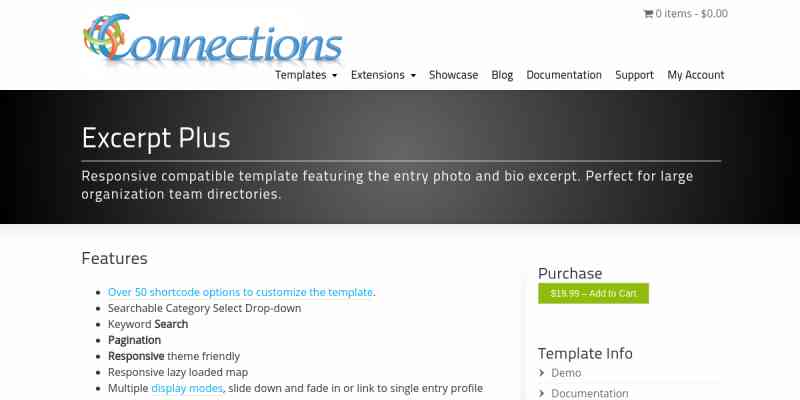 Connections Business Directory Template – Excerpt Plus