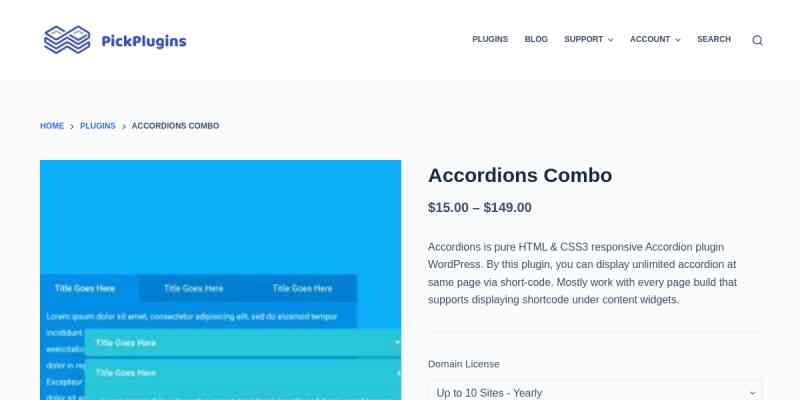 Accordions by PickPlugins – Pro