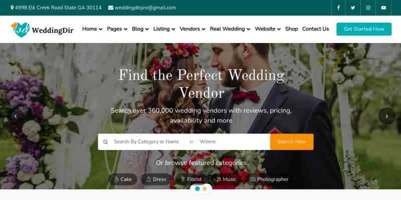 WeddingDir – Couple Website