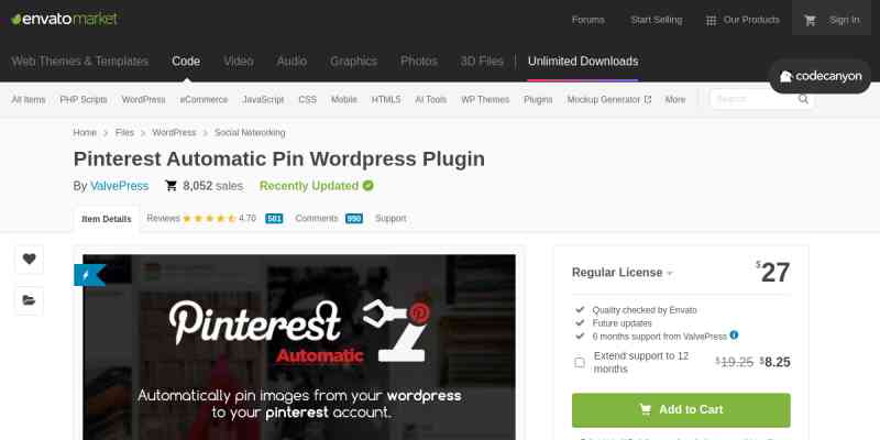WordPress Pinterest Automatic