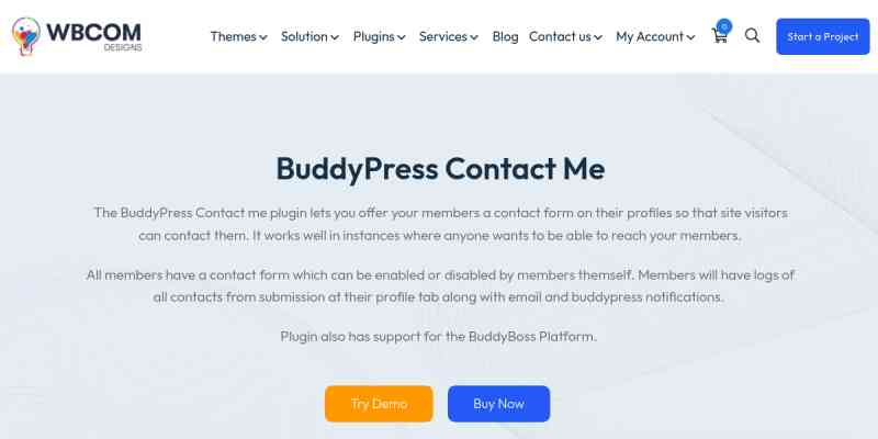Wbcom Designs – Buddypress Contact Me