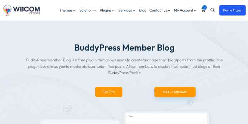 Wbcom Designs – BuddyPress Member Blog Pro