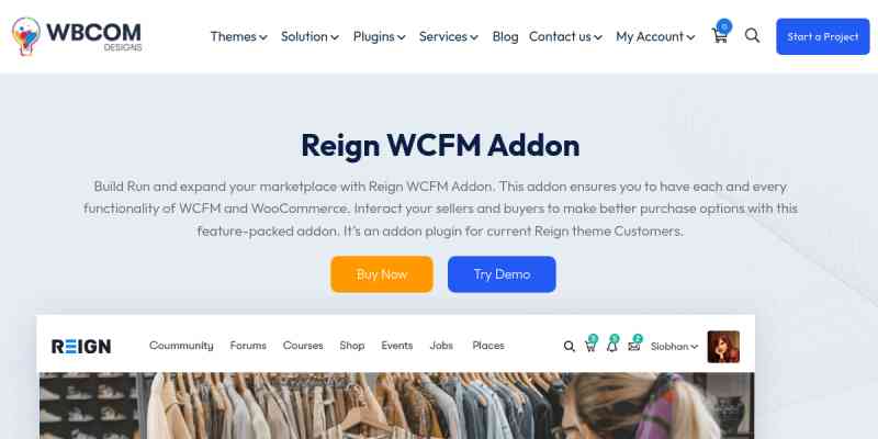 Reign WCFM Addon