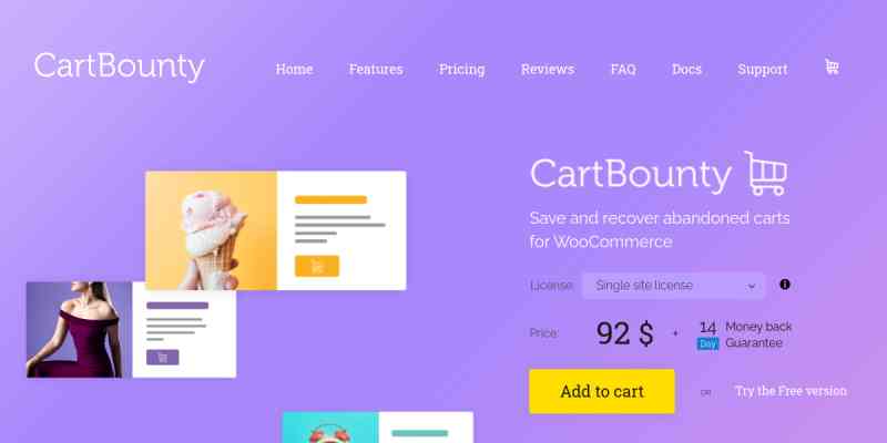 CartBounty Pro – Save and recover abandoned carts for WooCommerce
