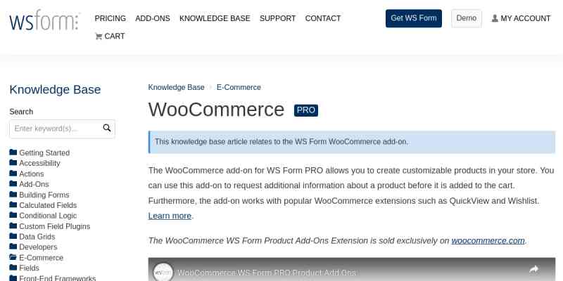 WooCommerce WS Form PRO Product Add-Ons