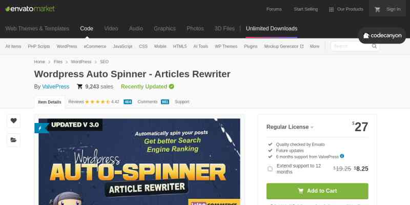WordPress Auto Spinner – Post Rewriter
