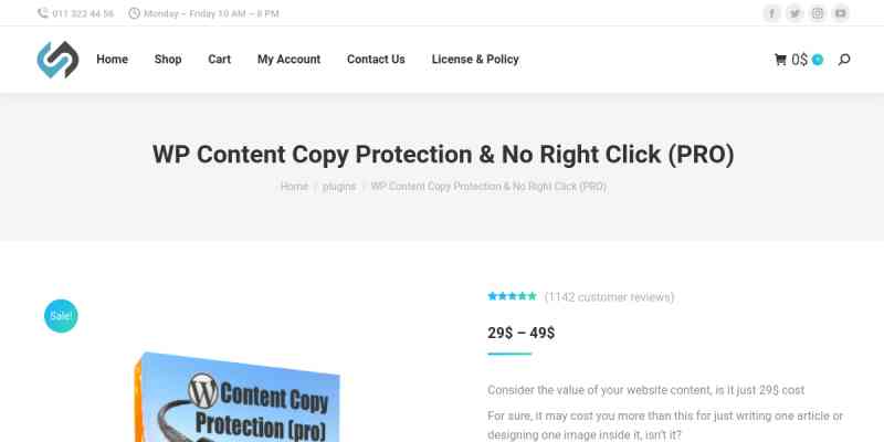 WP Content Copy Protection & No Right Click (premium)