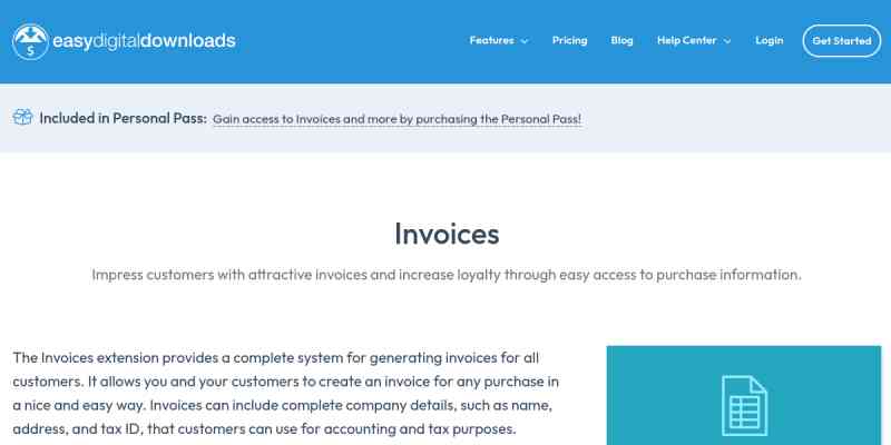 Easy Digital Downloads – PDF Invoices (Legacy)