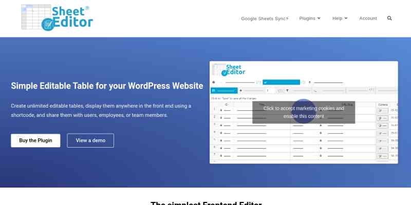 WP Sheet Editor – Editable Frontend Tables (Premium)