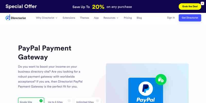 Directorist – Paypal Payment Gateway