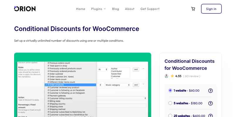 Conditional Discounts for WooCommerce – A simple yet complete woocommerce dynamic pricing plugin