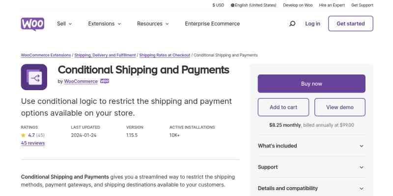 Woo Conditional Shipping and Payments