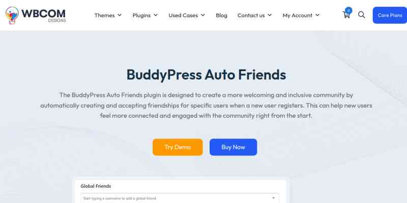 Wbcom Designs – BuddyPress Auto Friends