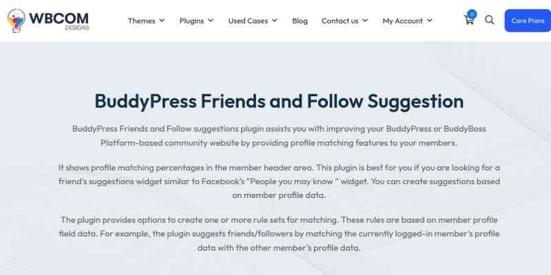 Wbcom Designs – BuddyPress Friend & Follow Suggestion