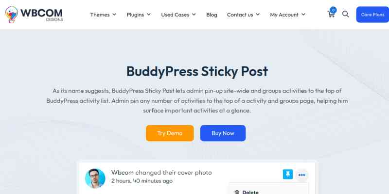 Wbcom Designs – BuddyPress Sticky Post