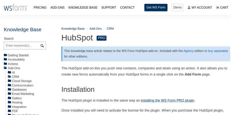 WS Form PRO – HubSpot
