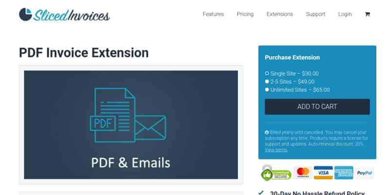 Sliced Invoices PDF Email
