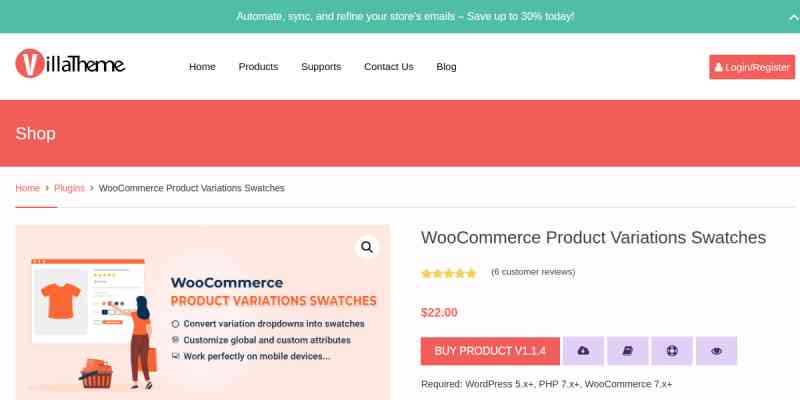 WooCommerce Product Variations Swatches Premium