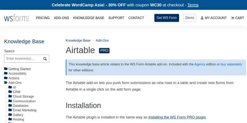 WS Form PRO – Airtable