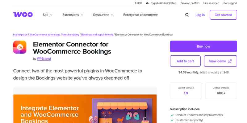 Elementor Connector for WooCommerce Bookings