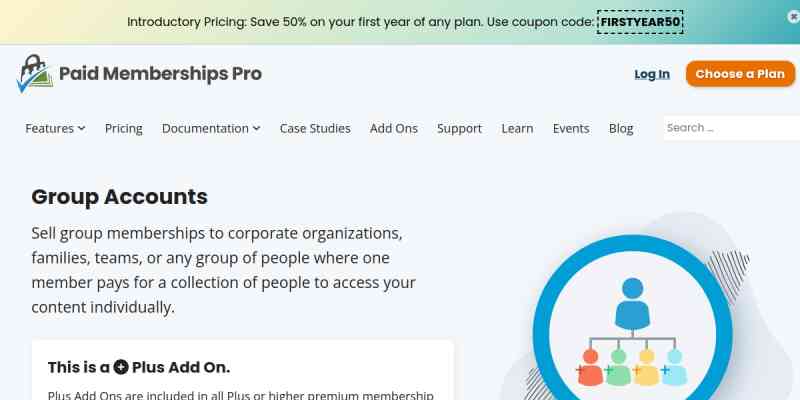 Paid Memberships Pro – Group Accounts Add On