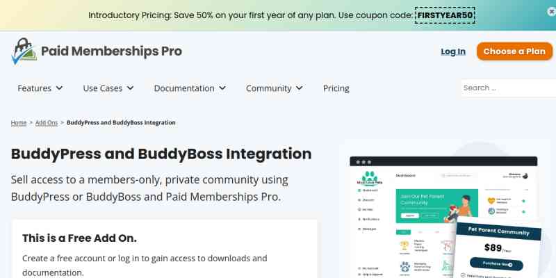 Paid Memberships Pro – BuddyPress & BuddyBoss Add On