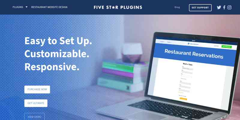 Five Star Restaurant Reservations – WordPress Booking Plugin
