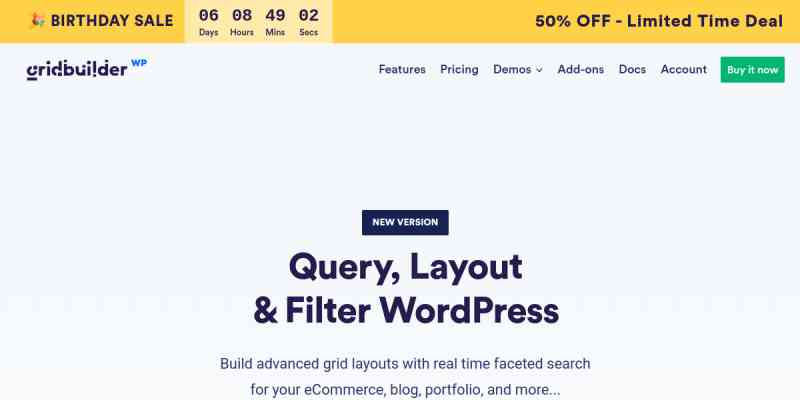 WP Grid Builder – Caching