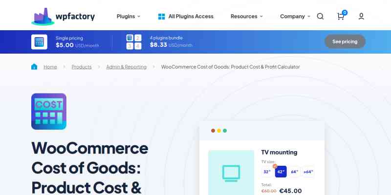 Cost of Goods: Product Cost & Profit Calculator for WooCommerce Pro