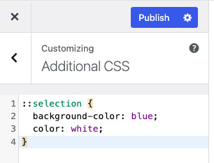 Change Highlighted Text Background Color CSS Rule