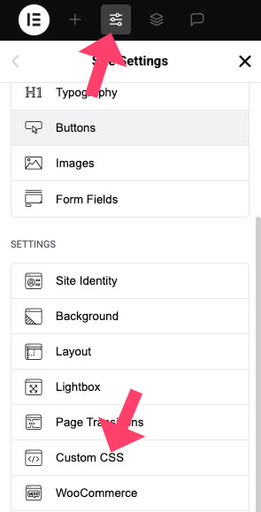 Elementor Site Settings