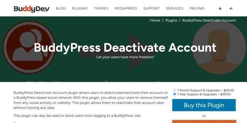 (BuddyDev) BP Deactivate Account