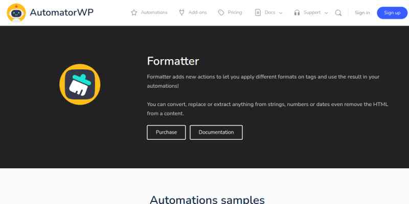 AutomatorWP – Formatter