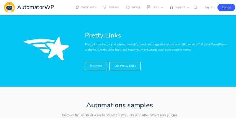 AutomatorWP – Pretty Link integration