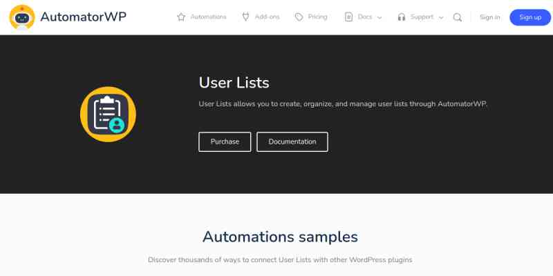 AutomatorWP – User Lists