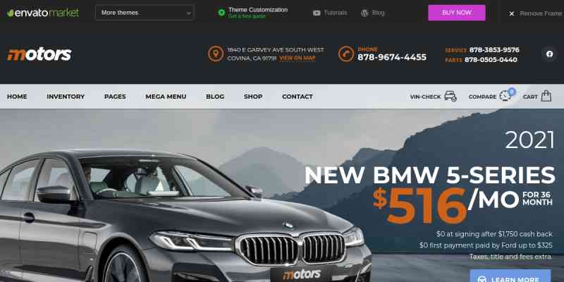Motors – Child Theme