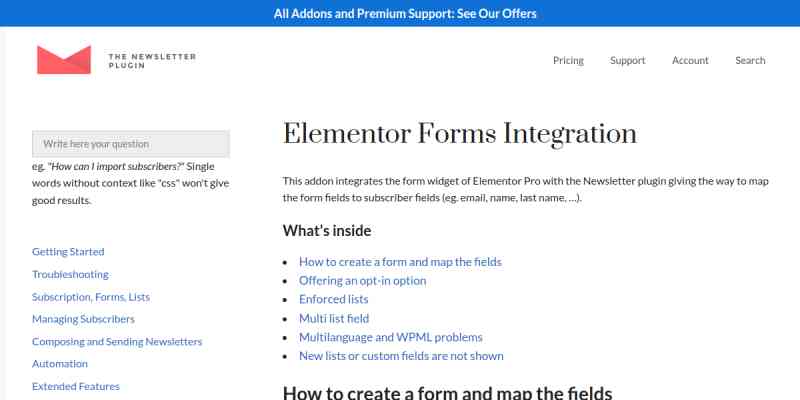 Newsletter – Elementor Addon