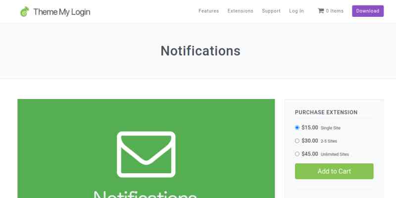 Theme My Login Notifications