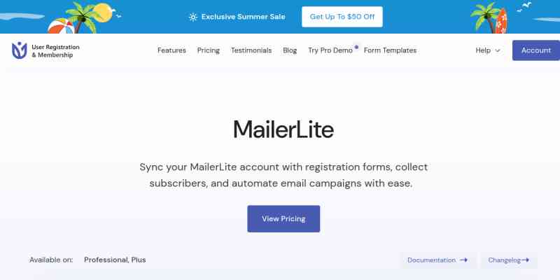 User Registration MailerLite