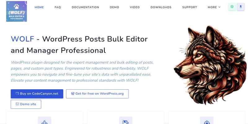WOLF – WordPress Posts Bulk Editor and Manager Professional