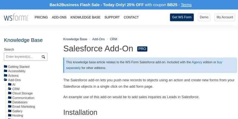 WS Form PRO – Salesforce