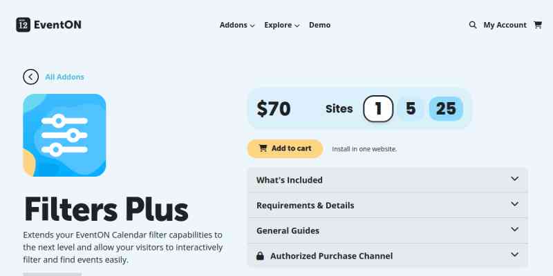 EventON – Filters Plus