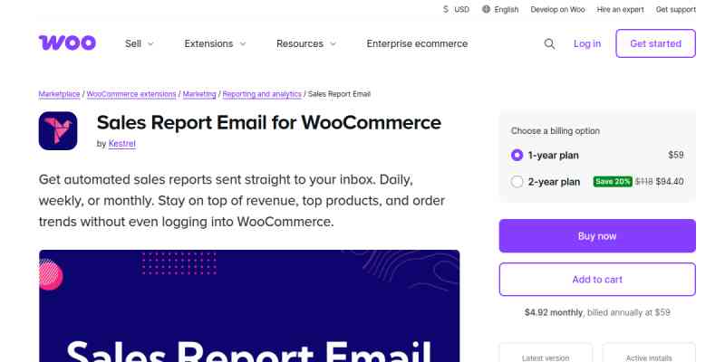 Sales Report Email for WooCommerce