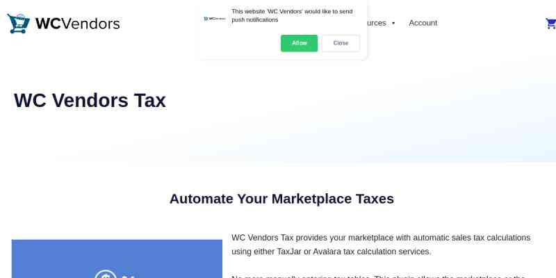 WC Vendors Tax