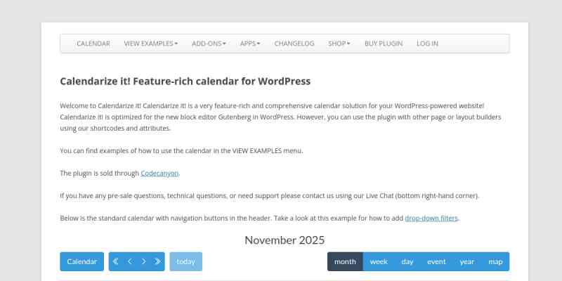 Calendarize it! for WordPress